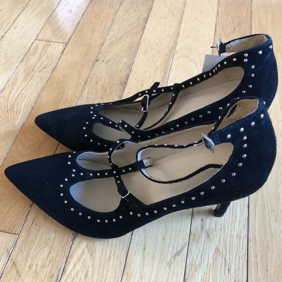 Brand New Women's Marc Fisher Black T-Strap Pumps - Picture 4 of 12